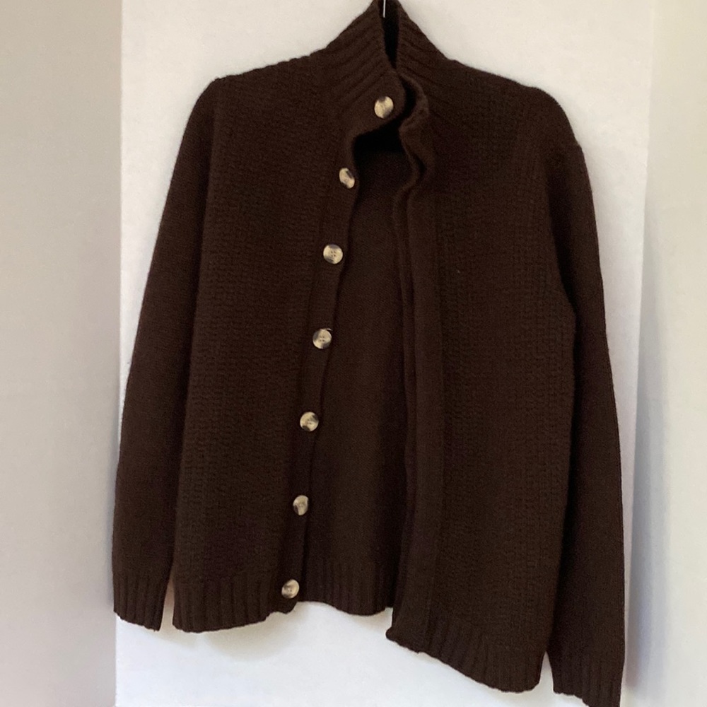 Cashmere Cardigan by Joseph & Lyman -Chocolate Brown